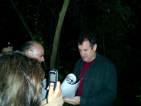 Johnny Clegg nach dem Konzert, Kulturzelt Kassel 20.07.2005